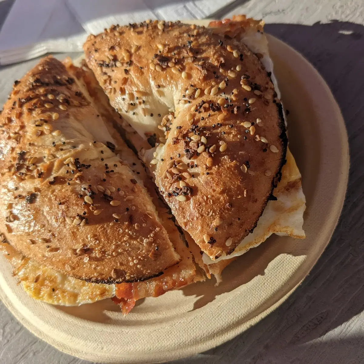 Bacon Egg and Cheese on Everything Bagel