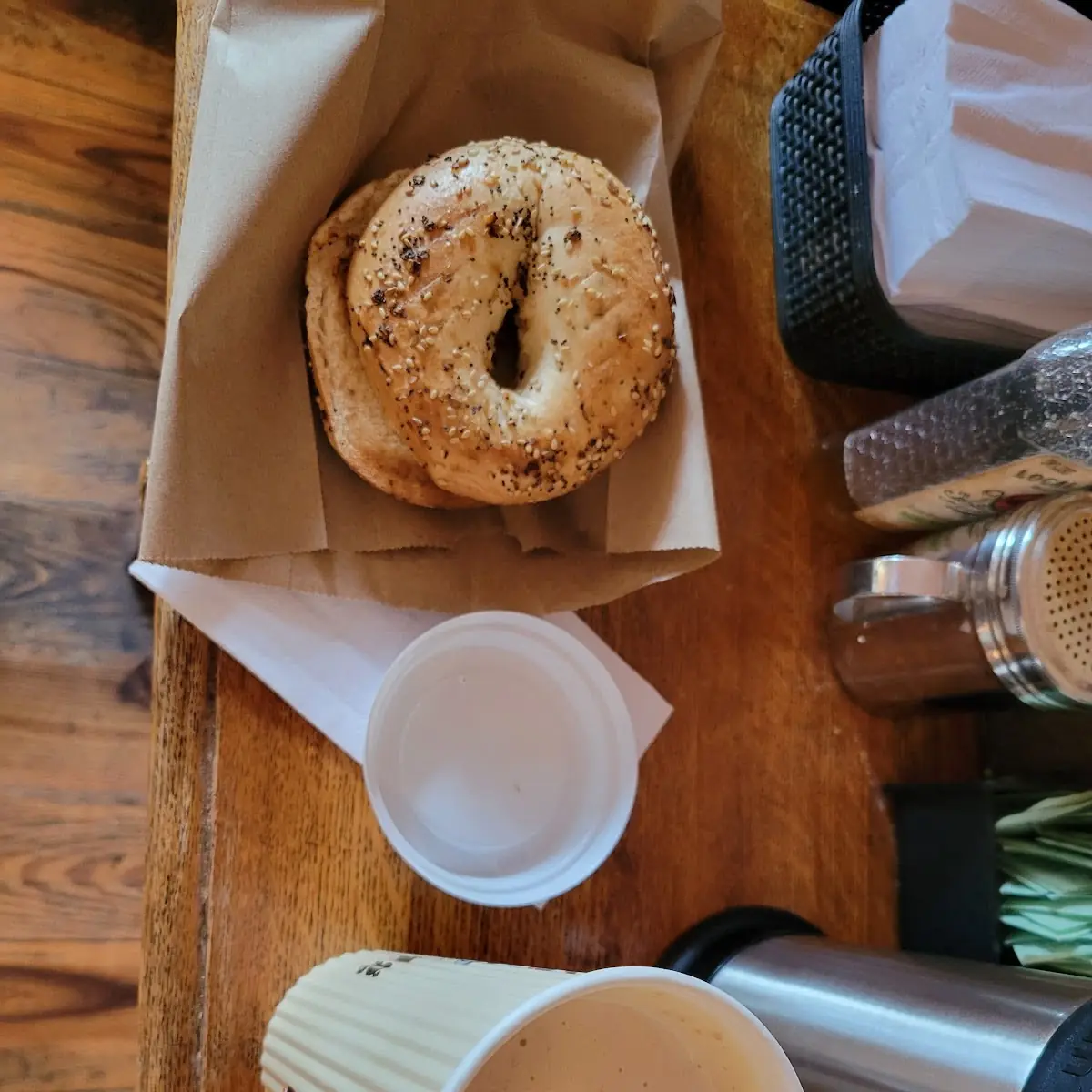 Everything Bagel Hot Latte