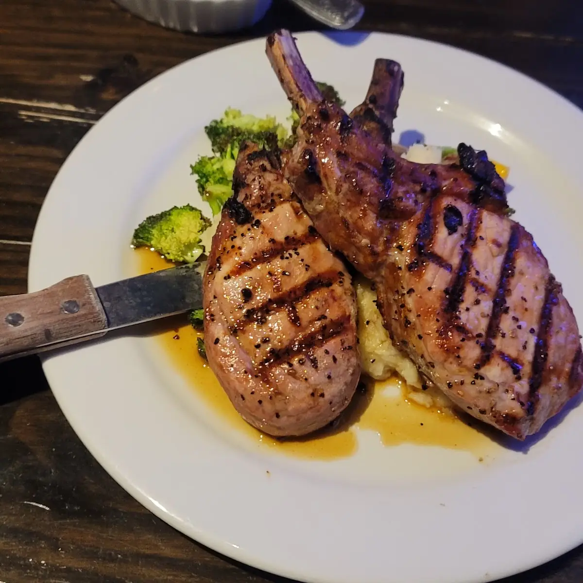 Apple Bourbon Glazed Pork Chops