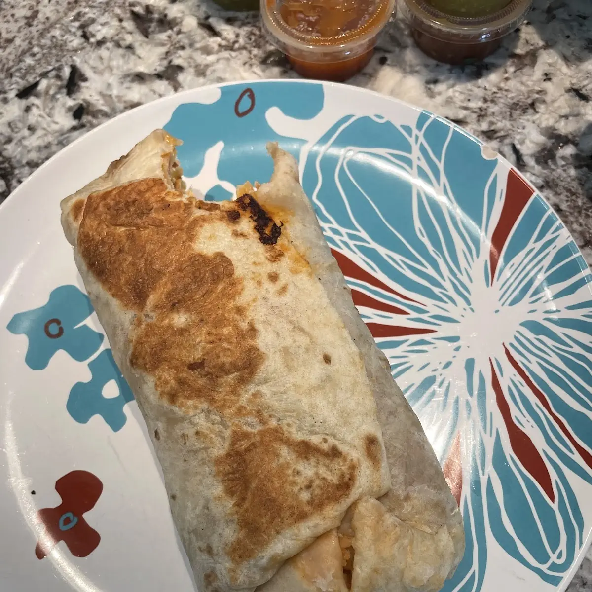 Chicken Burrito Side View