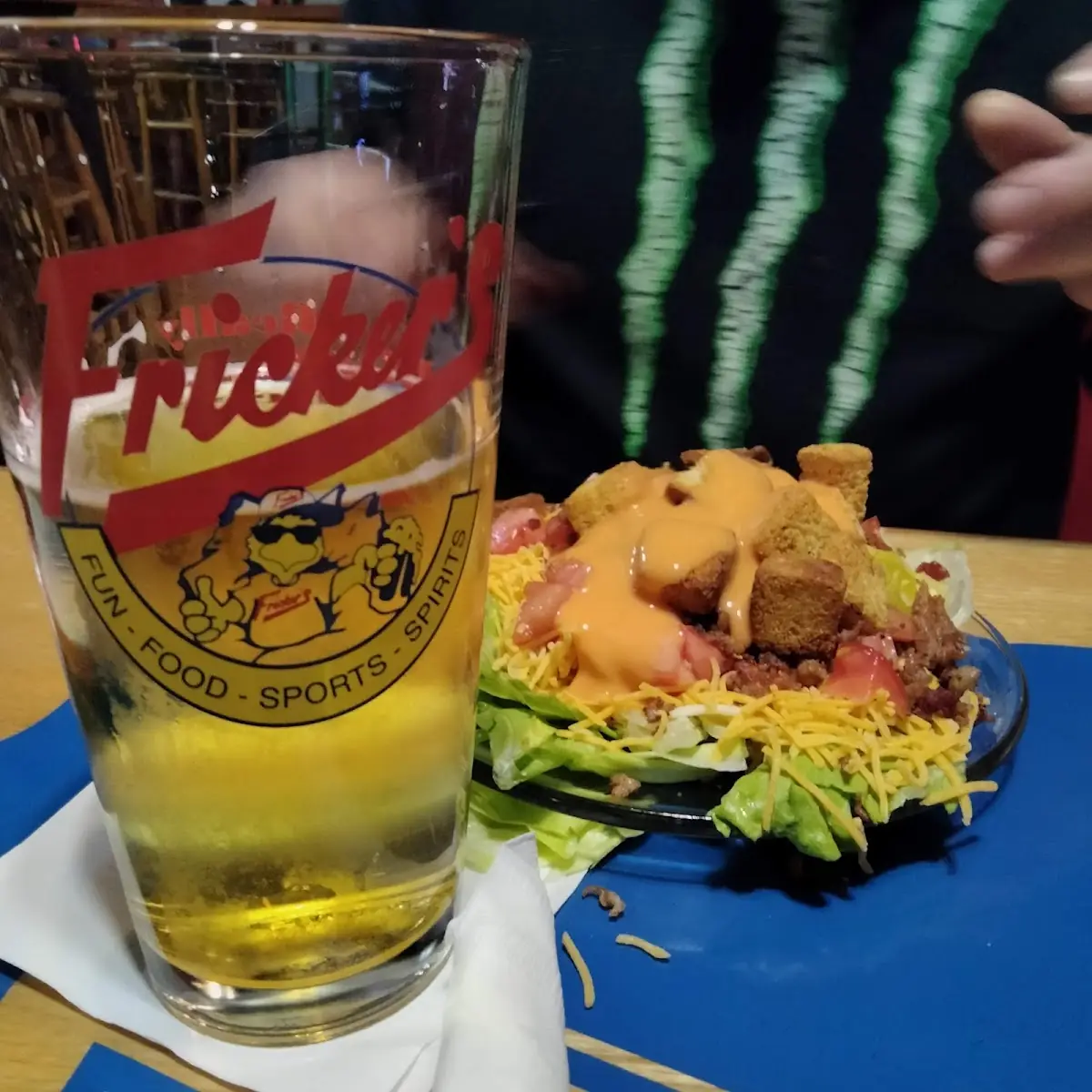 Bud Light and House Salad