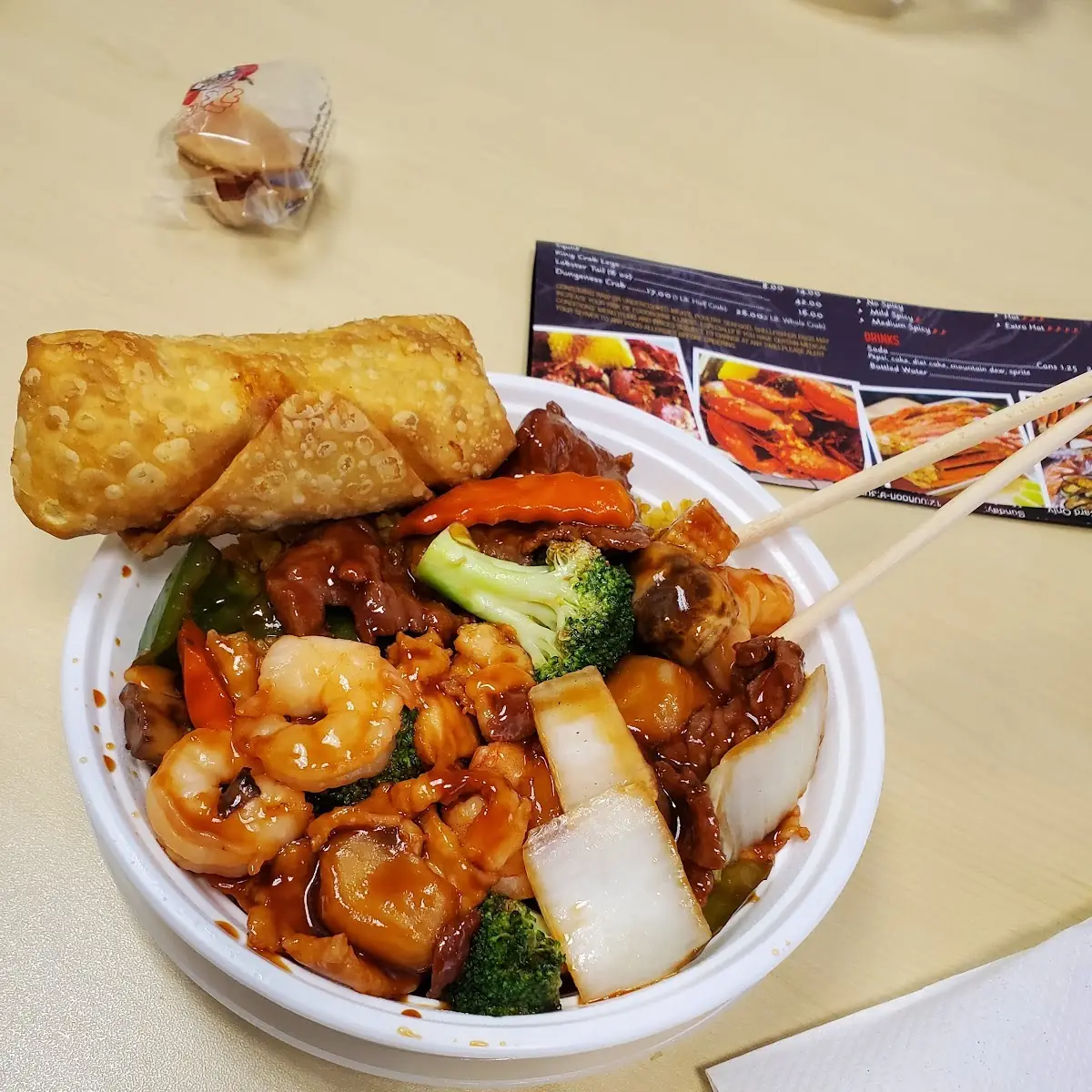 Szechuan Shrimp Combo Plate
