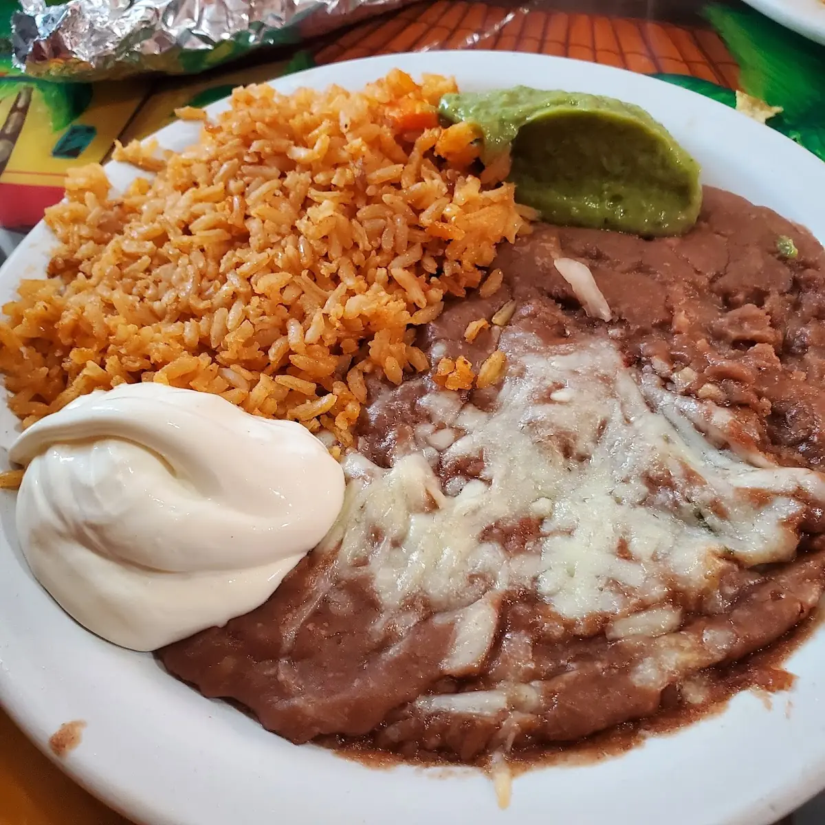 Burrito Rice and Refried Beans