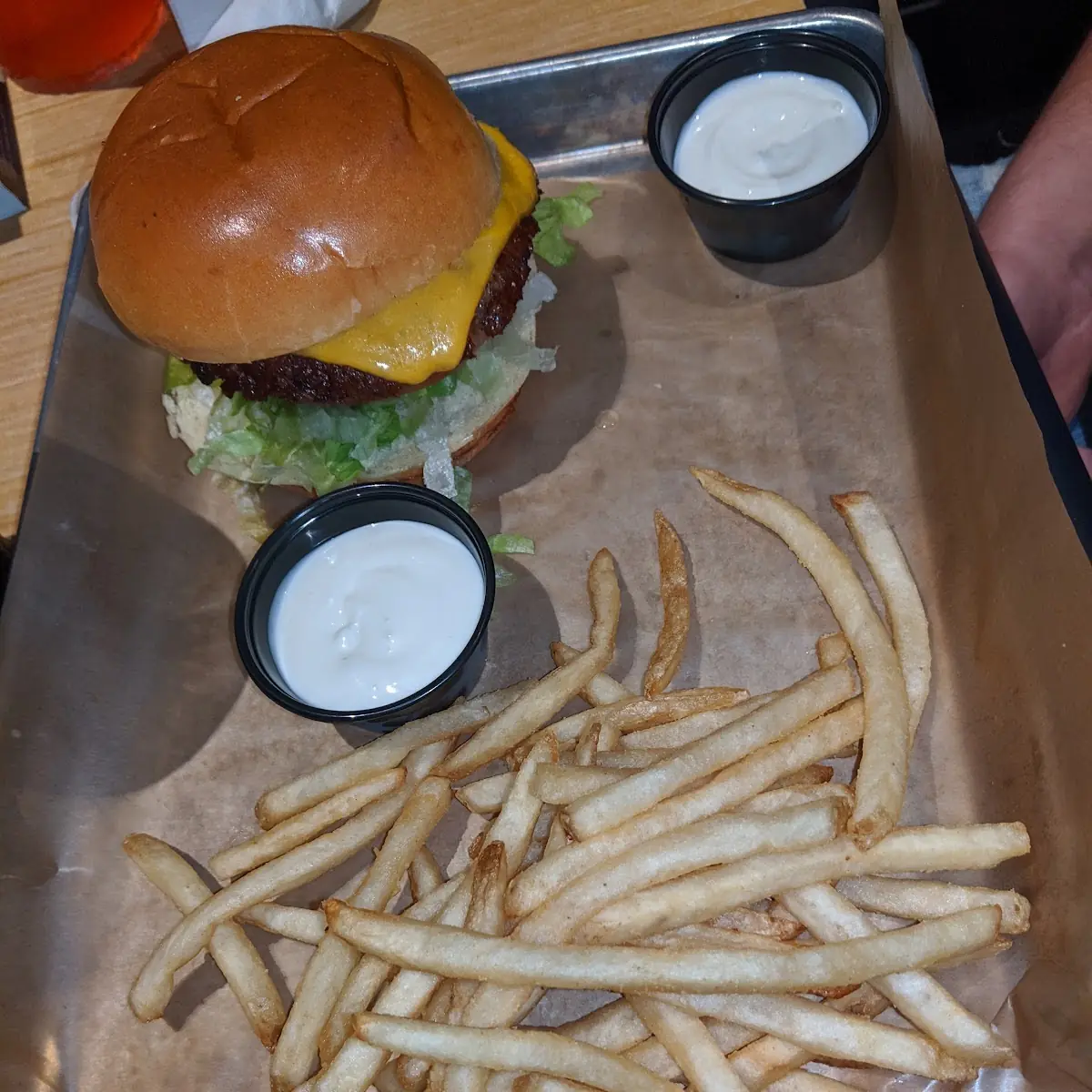 Cheese Burger and Fries
