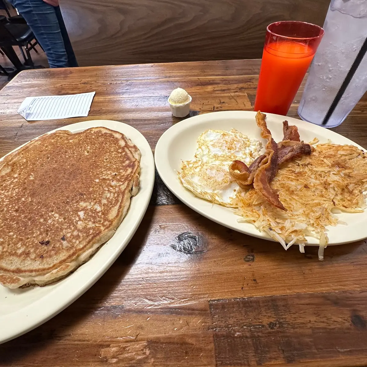 Blueberry Pancakes and Eggs and Bacon