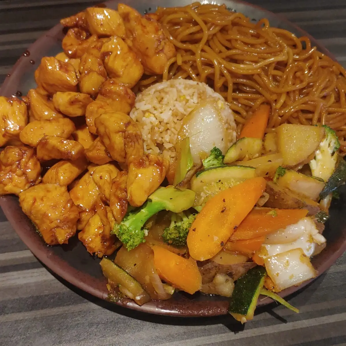 Chicken Steak Fried Rice Noodles