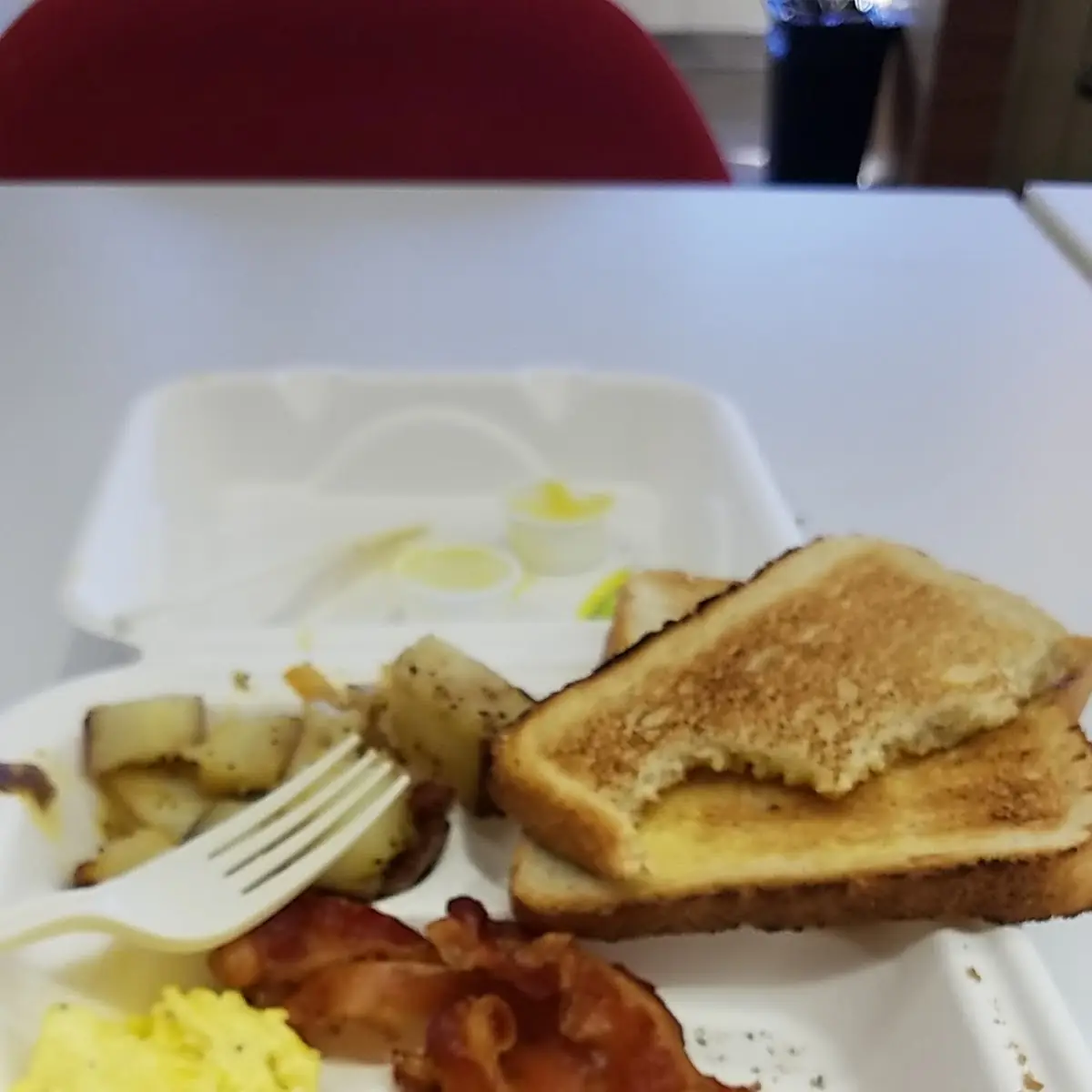 Eggs Bacon Home Fries and Toast