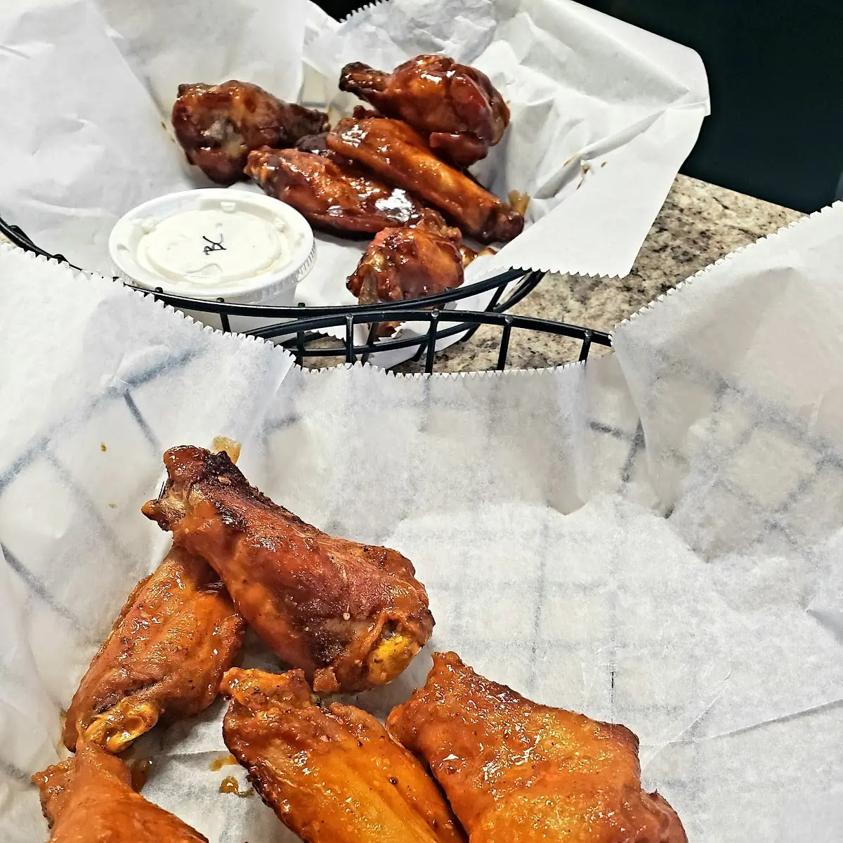 Buffalo Chicken Wings and BBQ Wings