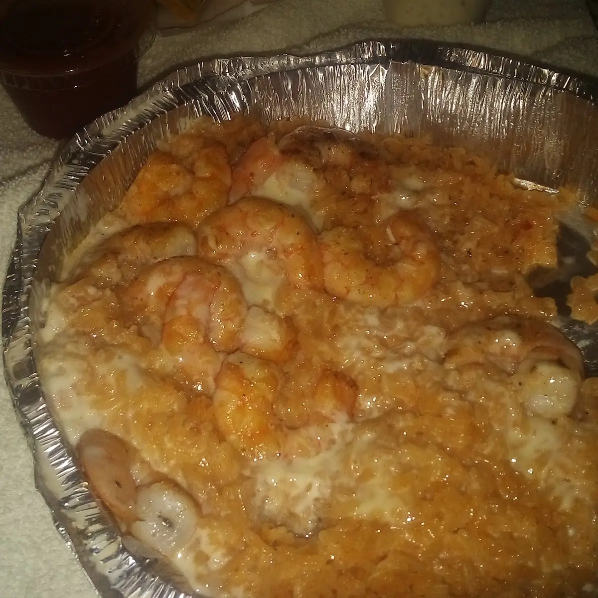 Shrimp Cheese and Yellow Rice