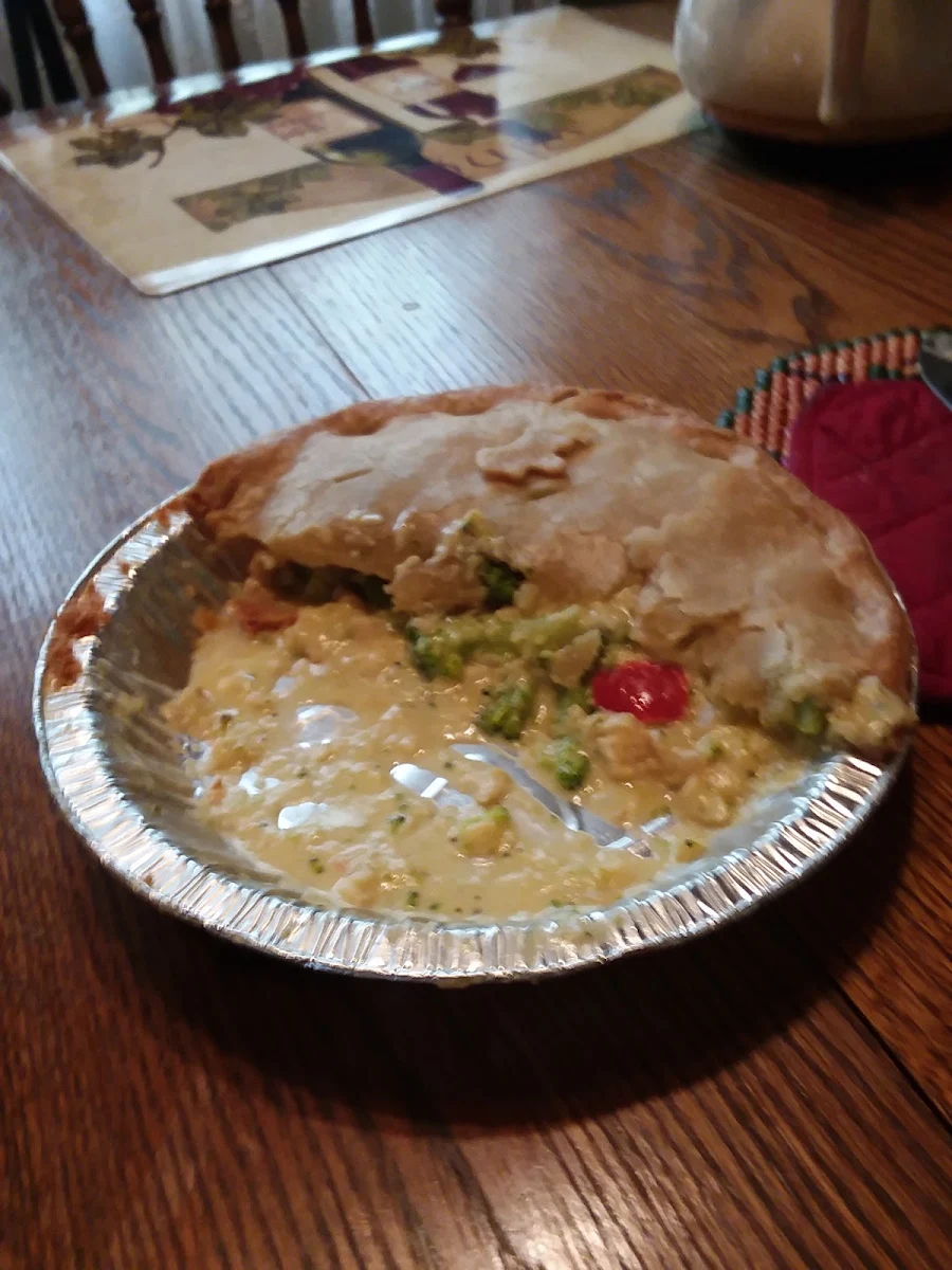 Chicken Broccoli and Cheddar Pot Pie