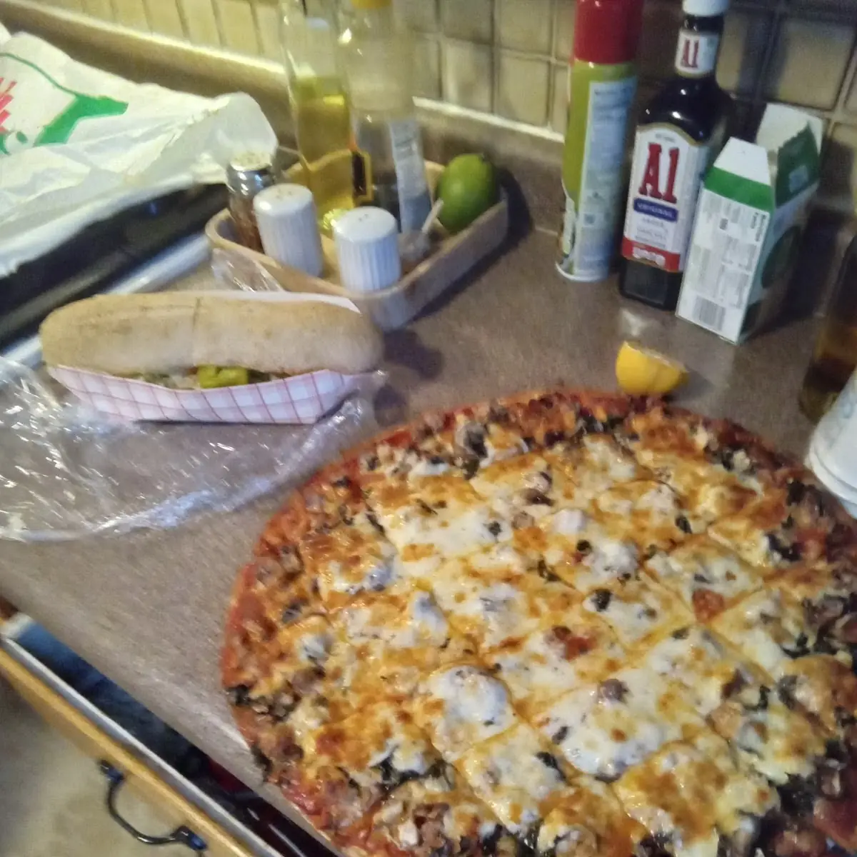 Two Faced Pizza (Left Half Sausage, Right Half Pepperoni)