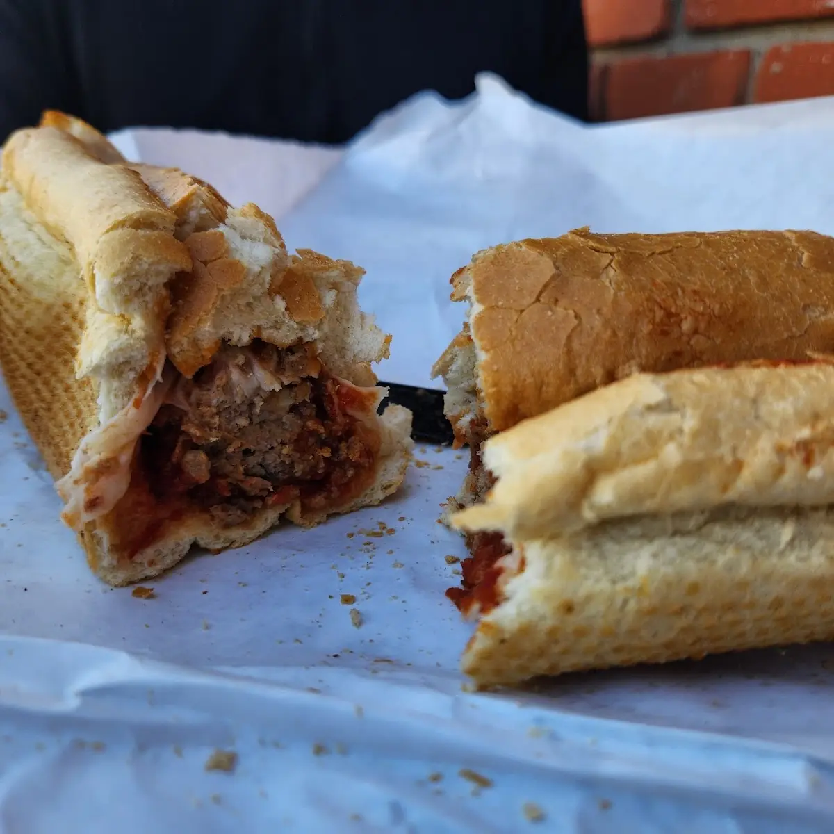 Crumbled Meatball Sandwich