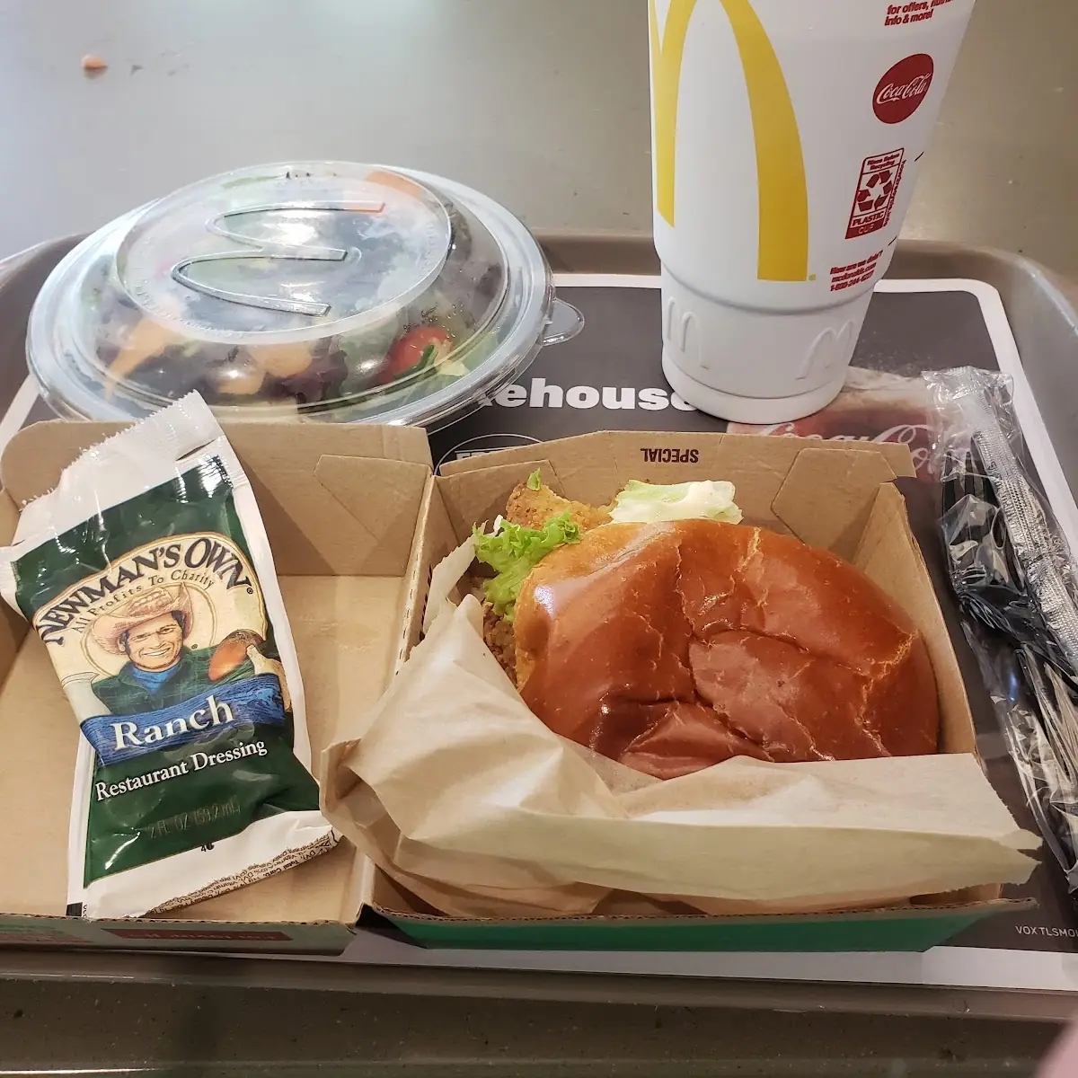 Chicken Sandwich and Side Salad