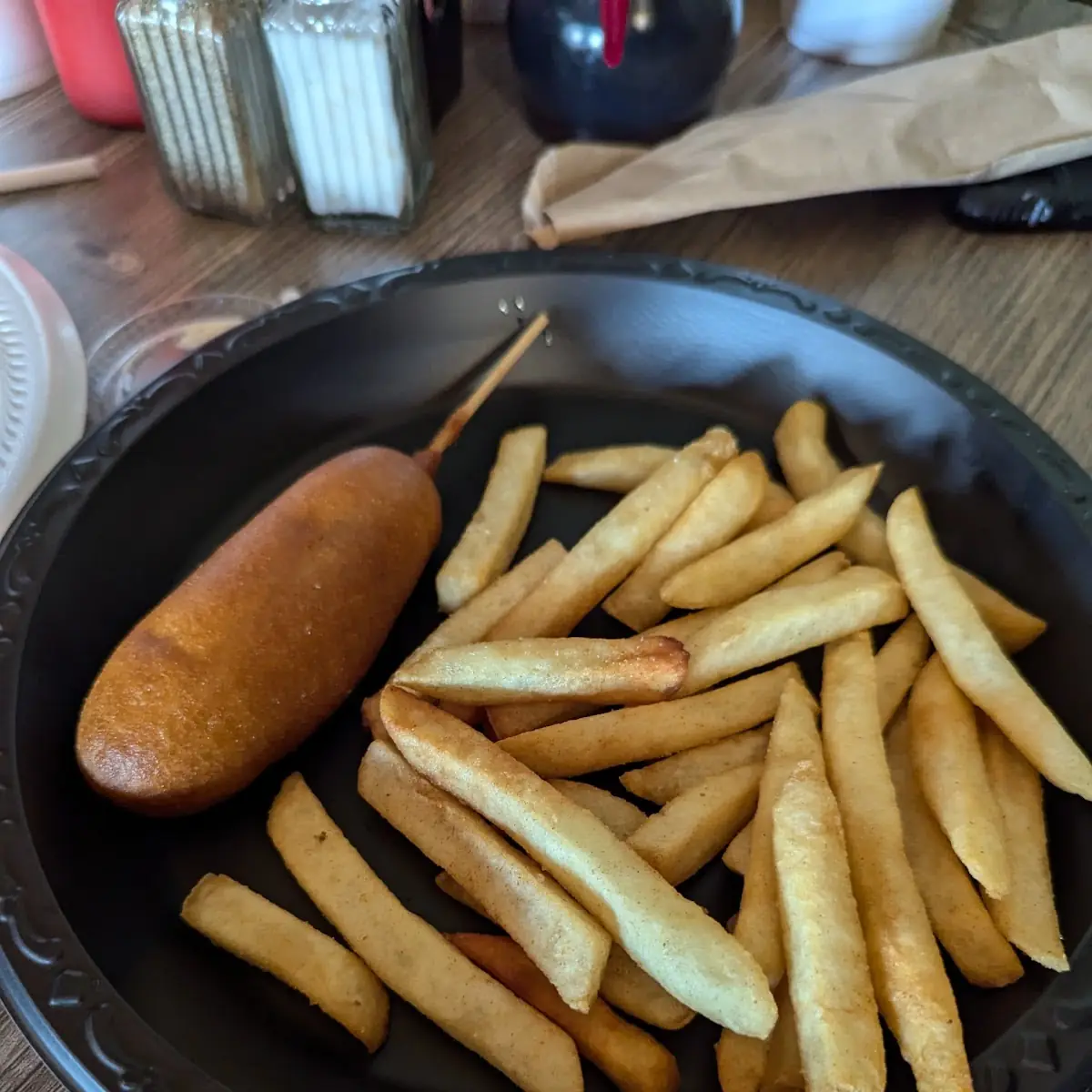 Corn Dog and Fries