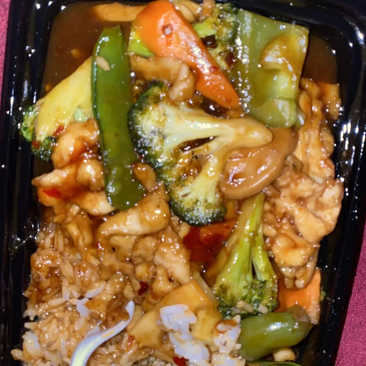 Triple Delight in Garlic Sauce
