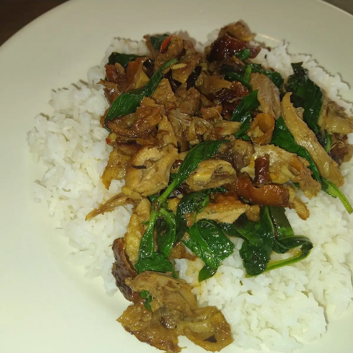 Basil Duck with Brown Rice