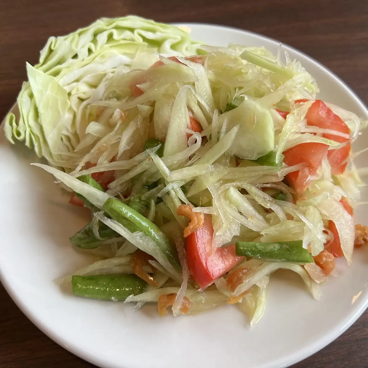 Green Papaya Salad with Cabbage