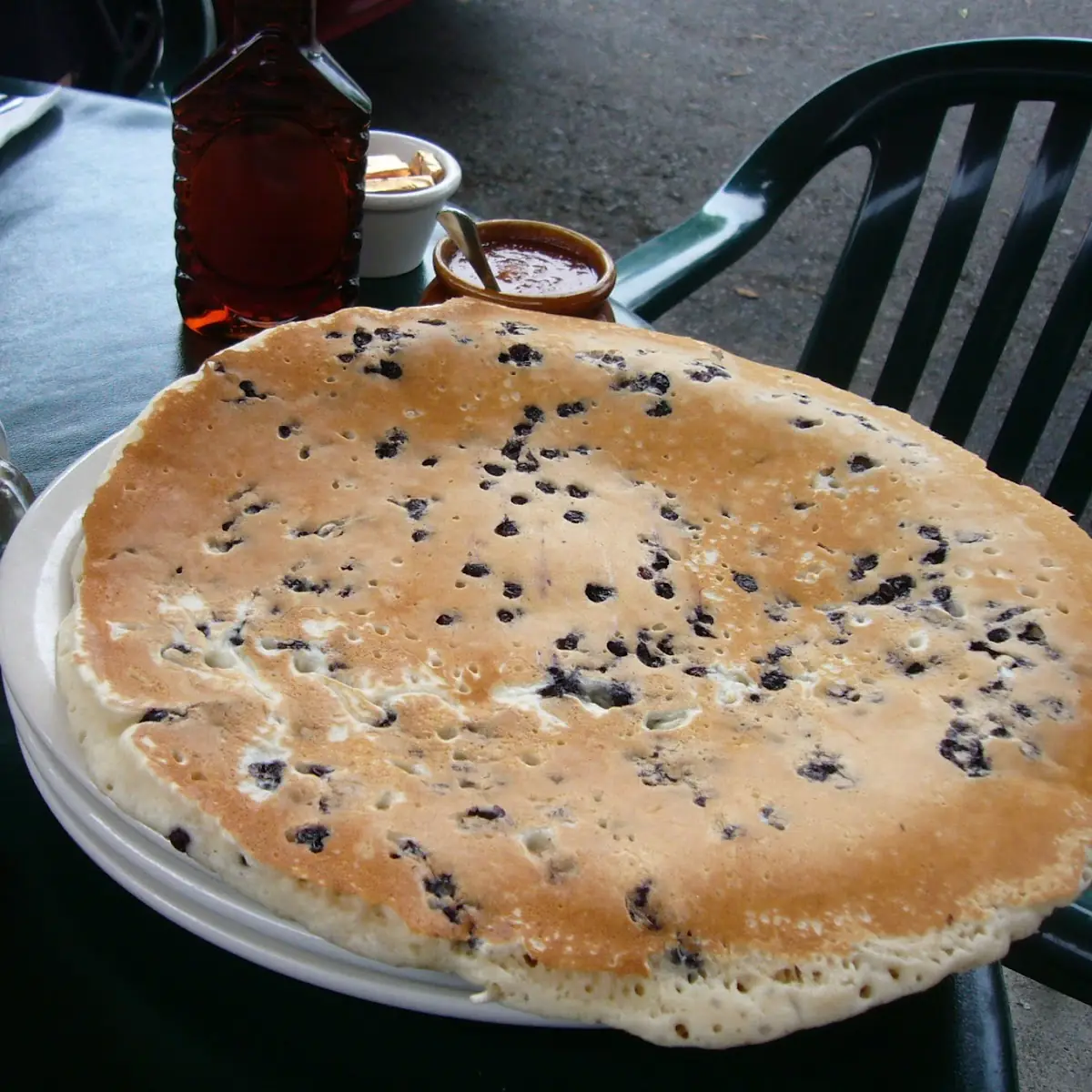 Single Blueberry Pancake