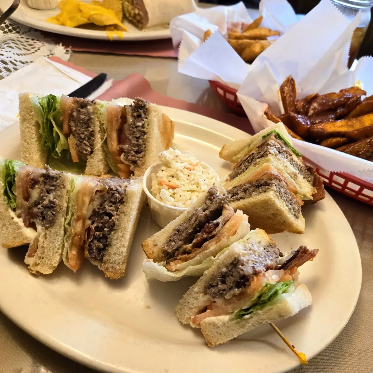 Cheeseburger Club Sandwich