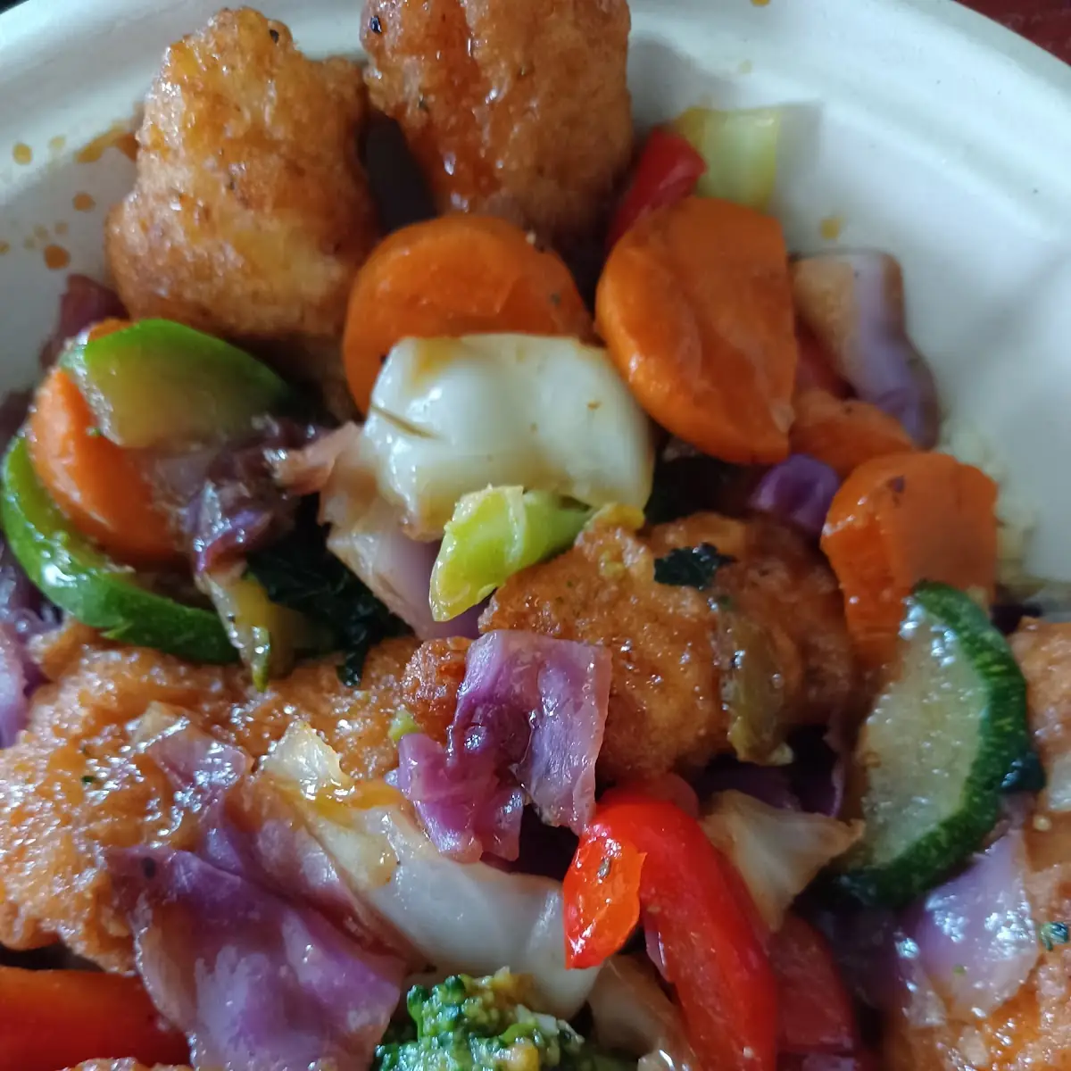 Stir Fried Bowl with Crispy Chicken