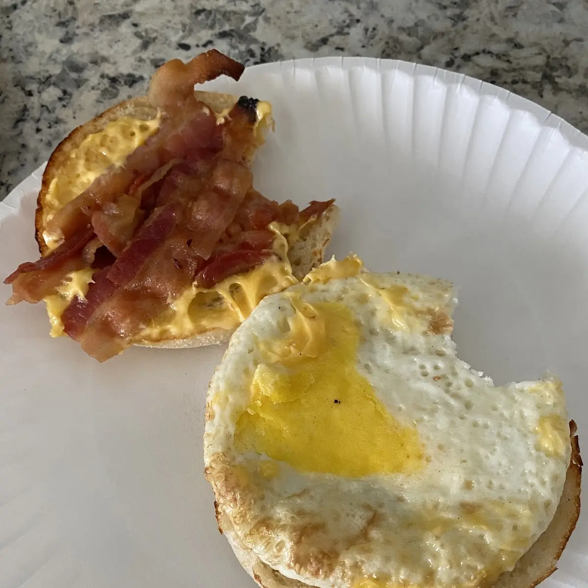 Bacon Egg & Cheese on a Toasted English Muffin