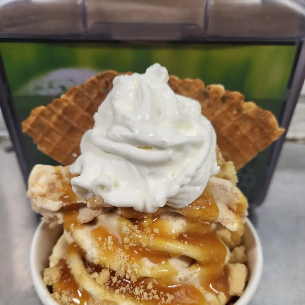 Peach Cobbler Sundae