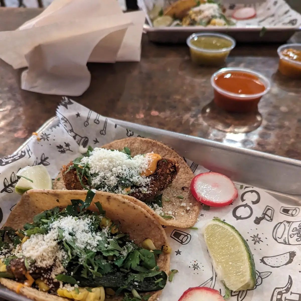 Three Corn Tortilla Street Tacos