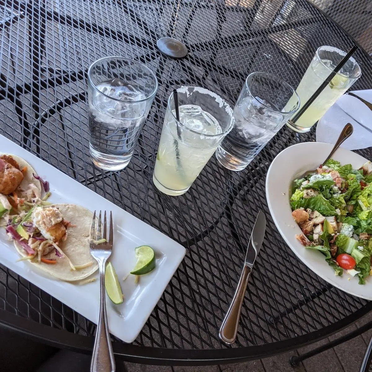 Fish Tacos and Chef Salad