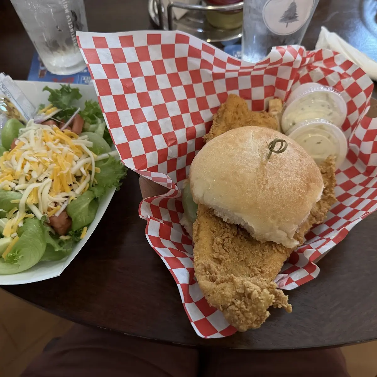 Fish Sandwich and Salad