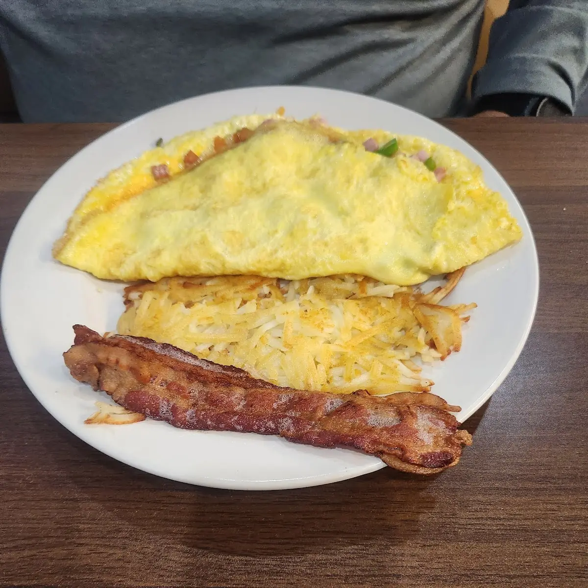 Hash Brown Omelet Bacon