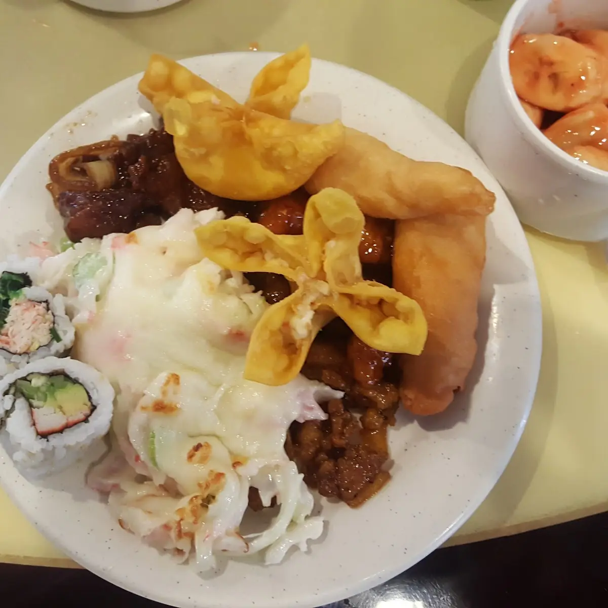 Crab Rangoon and Seafood Delight