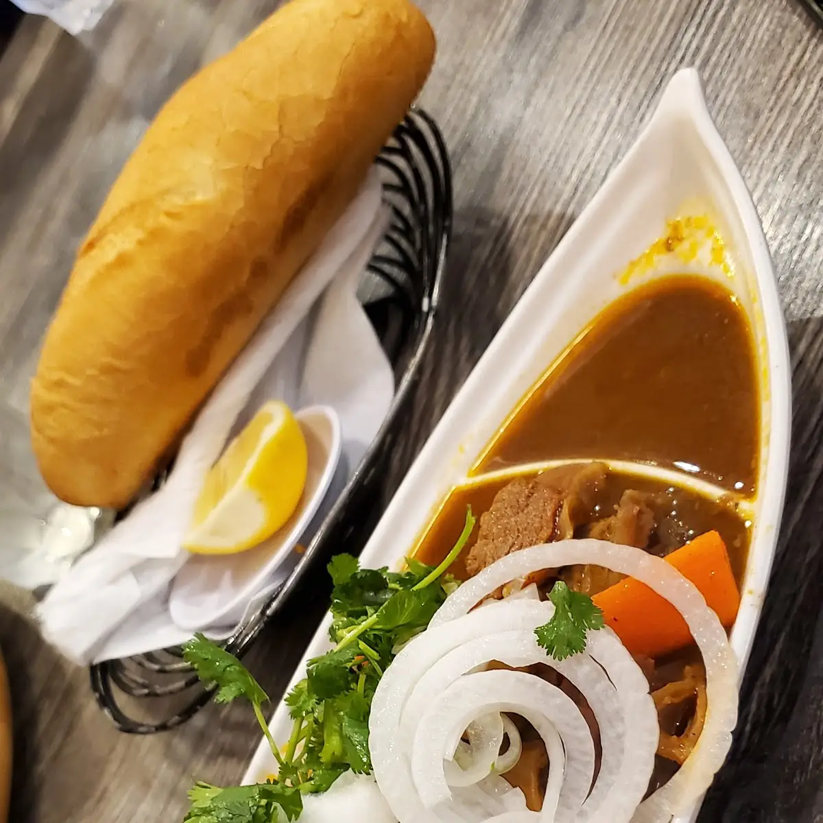 French Bread with Vietnamese Beef Stew