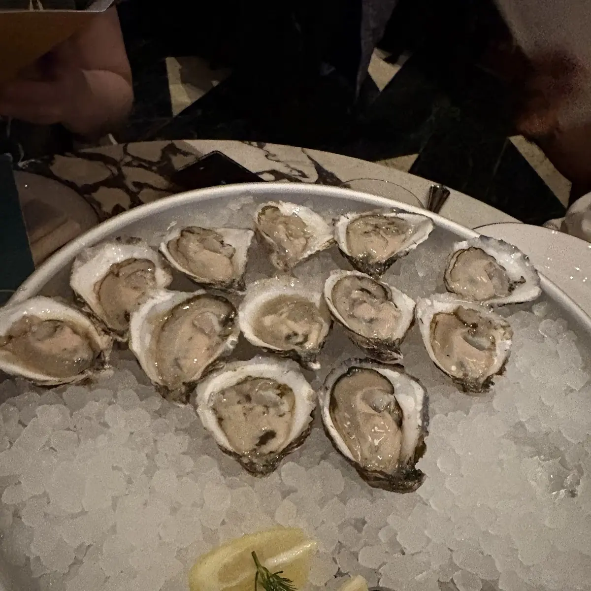 Fresh Oysters on Ice Platter
