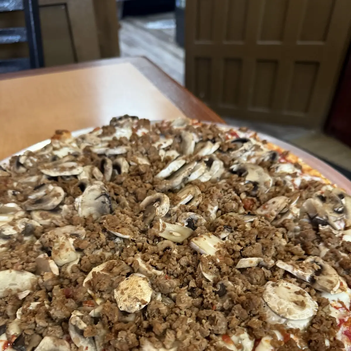 Sausage and Mushroom Pizza