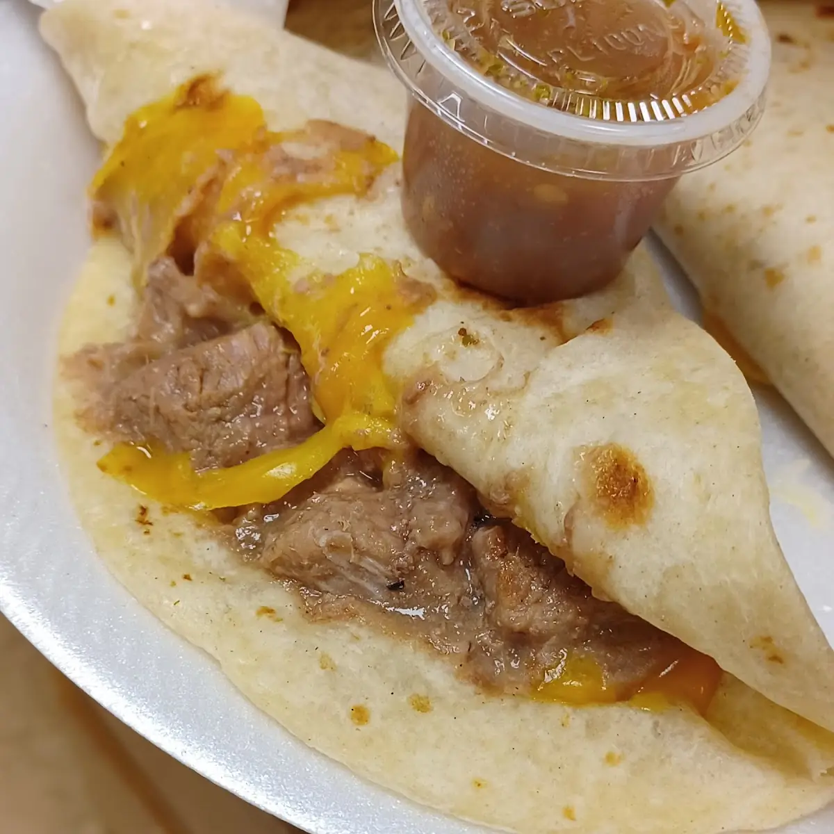 Pancake Taco with Sausage Egg