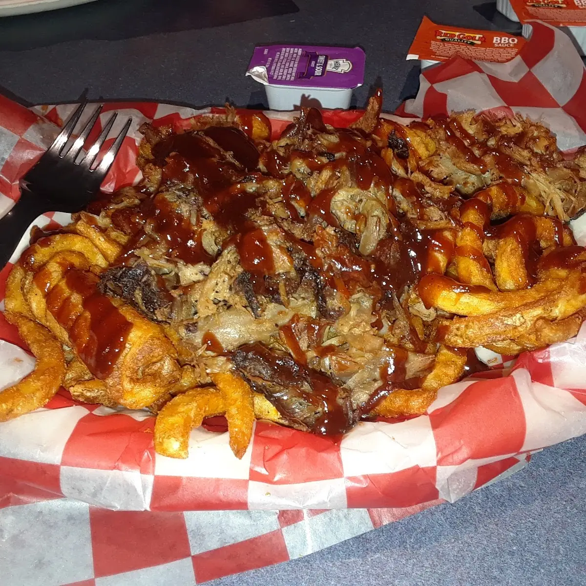 BBQ Pulled Pork with Curly Fries
