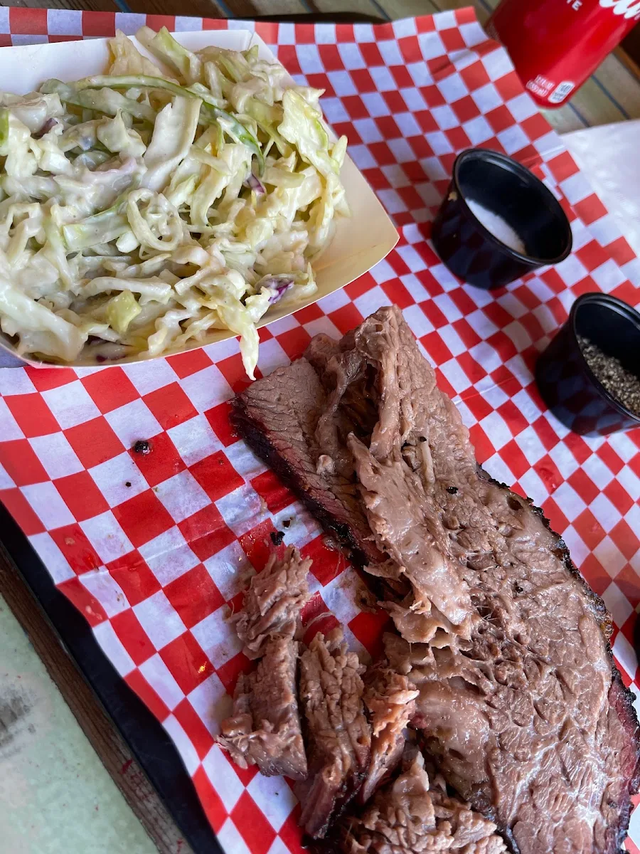 Beef Brisket with Coleslaw
