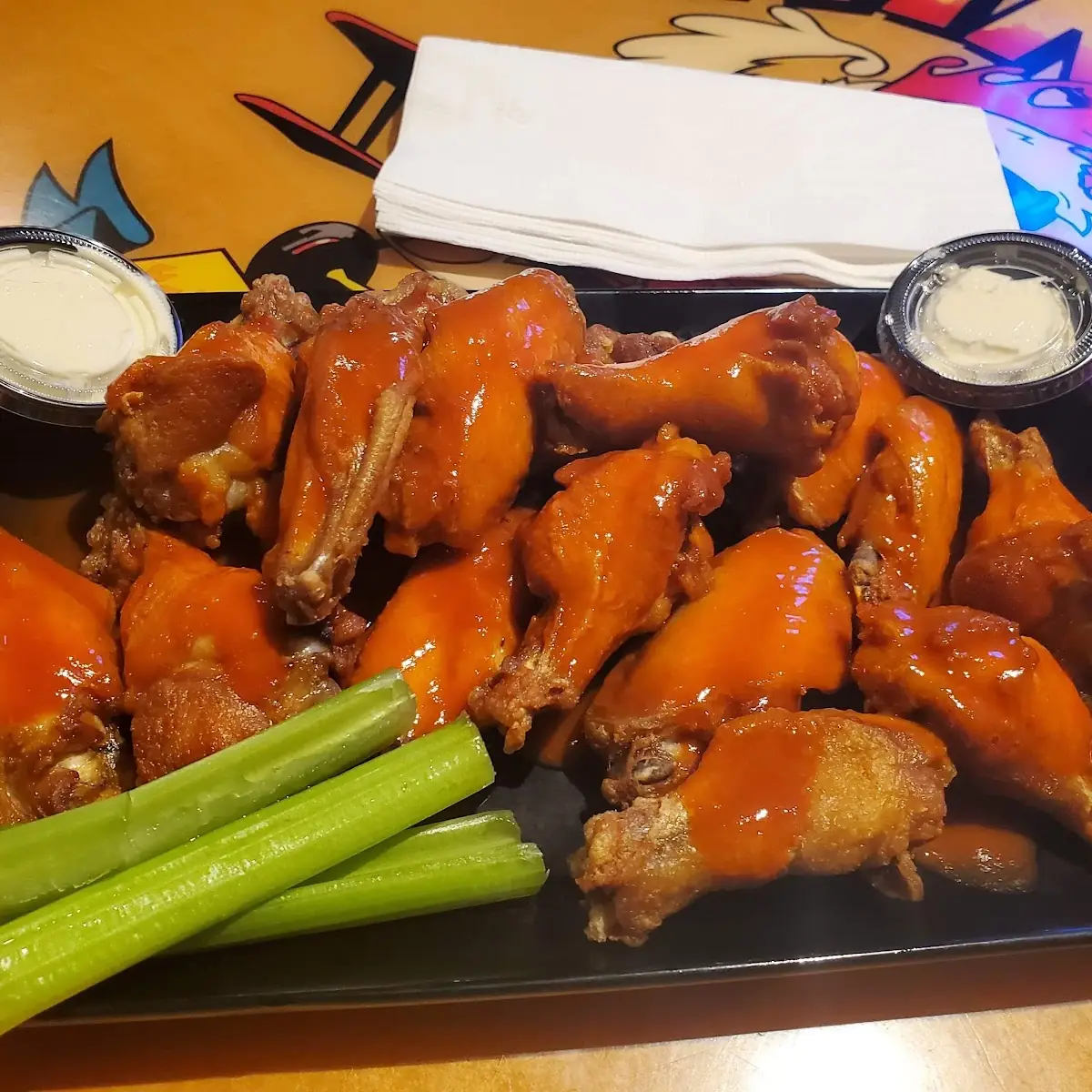 Ot Wings with Blue Cheese Dressing