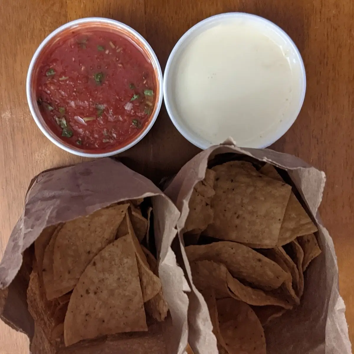 Chips Salsa and Cheese