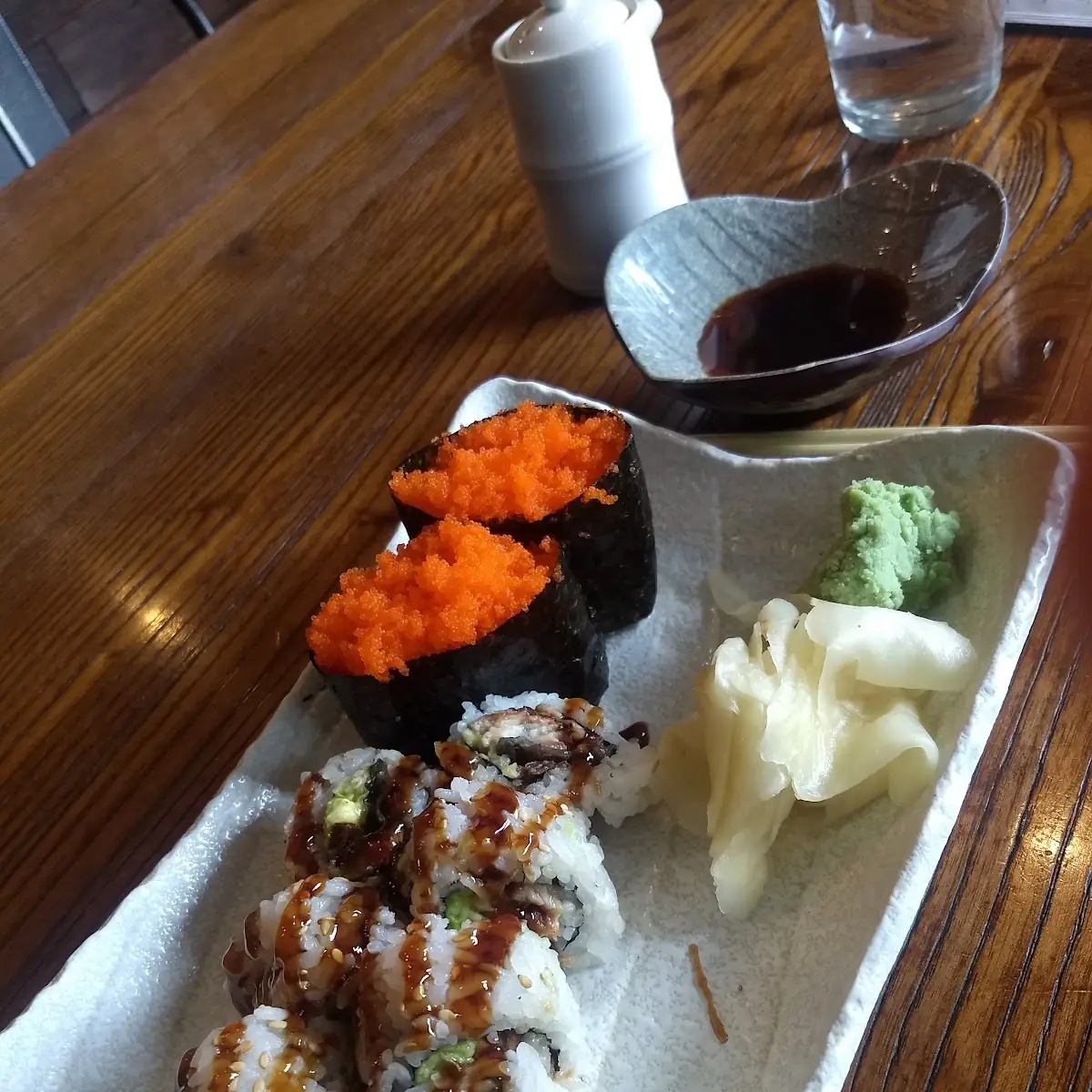 Unagi Roll and Tobiko Flying Fish Roe