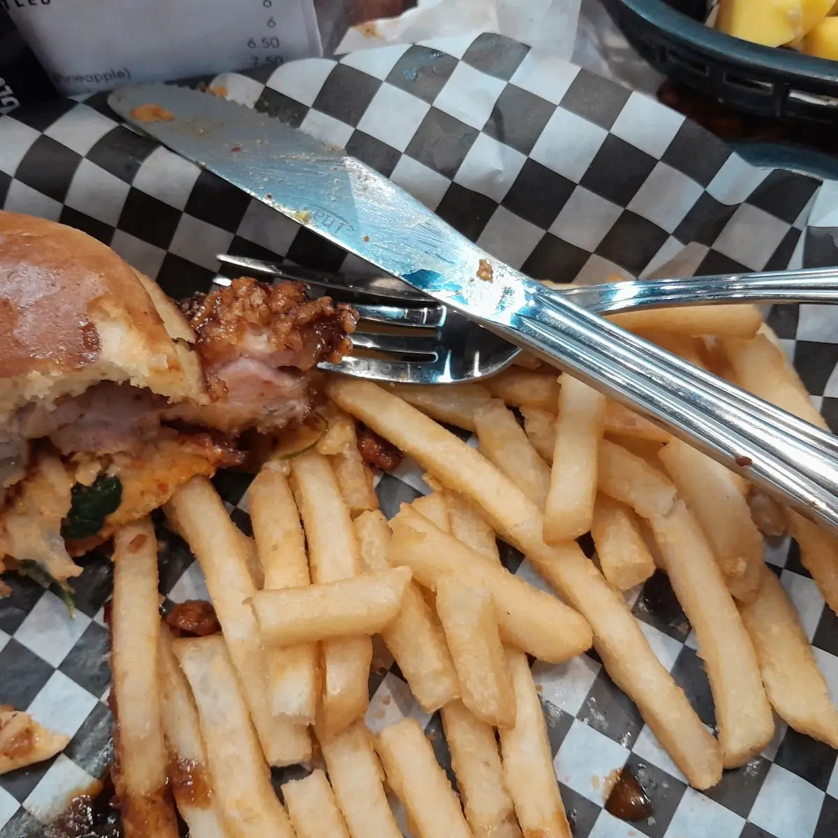 Chicken Burger and Fries