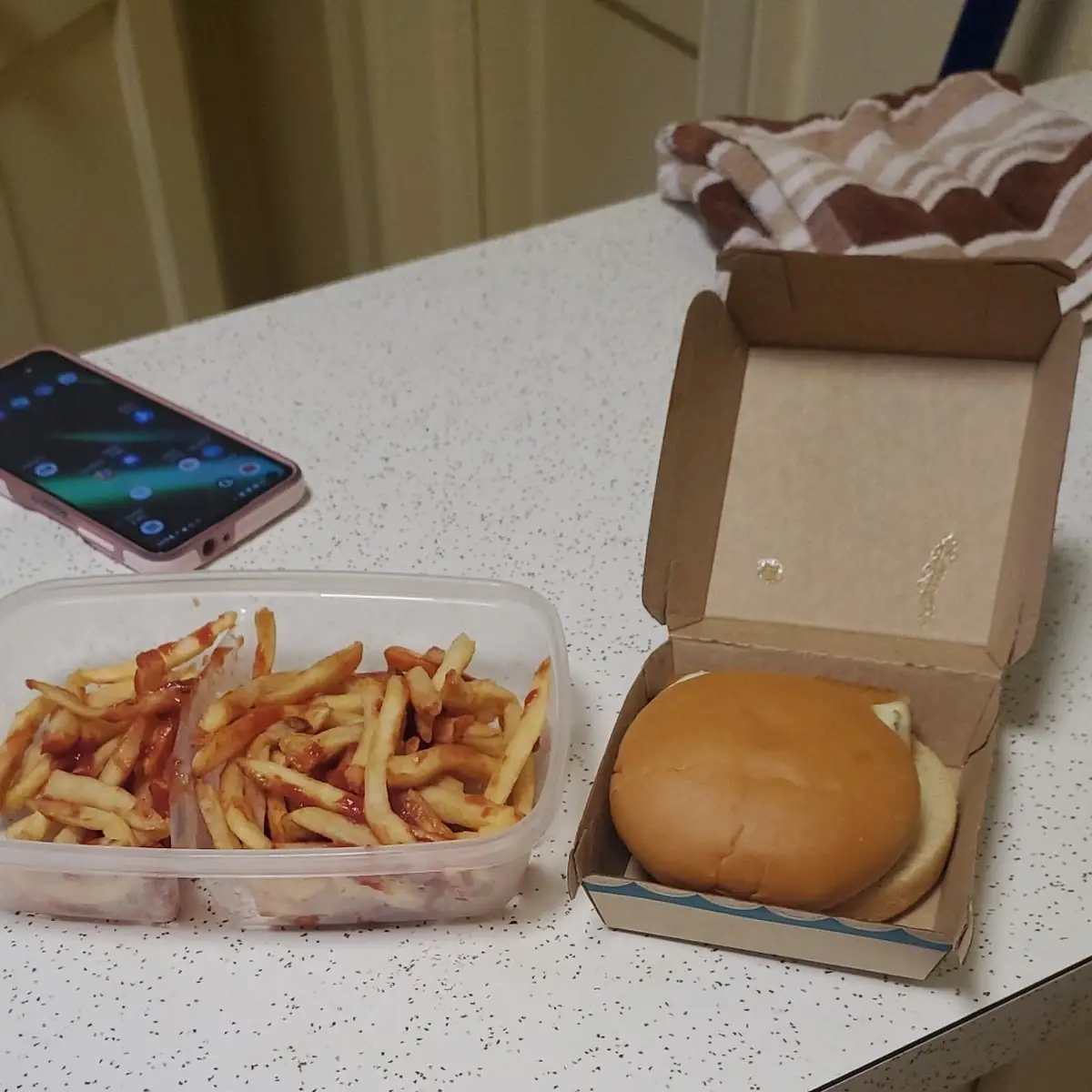 Fish Sandwich and Large Fries