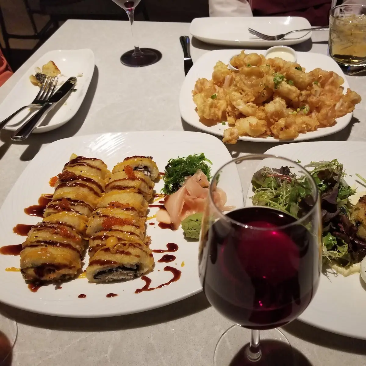 Calamari Sushi Appetizer Crab Cake