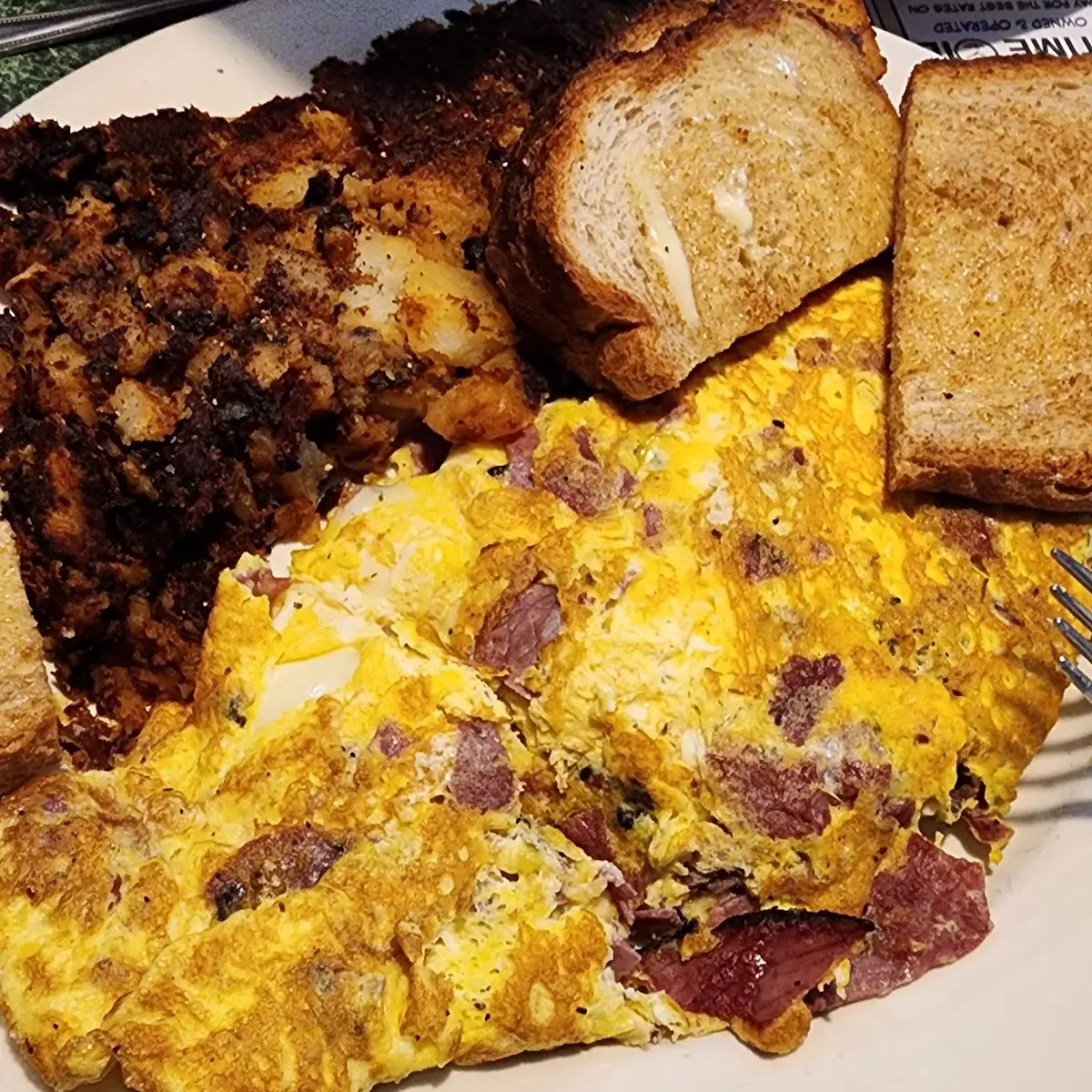 Pastrami and Cheese Omelette