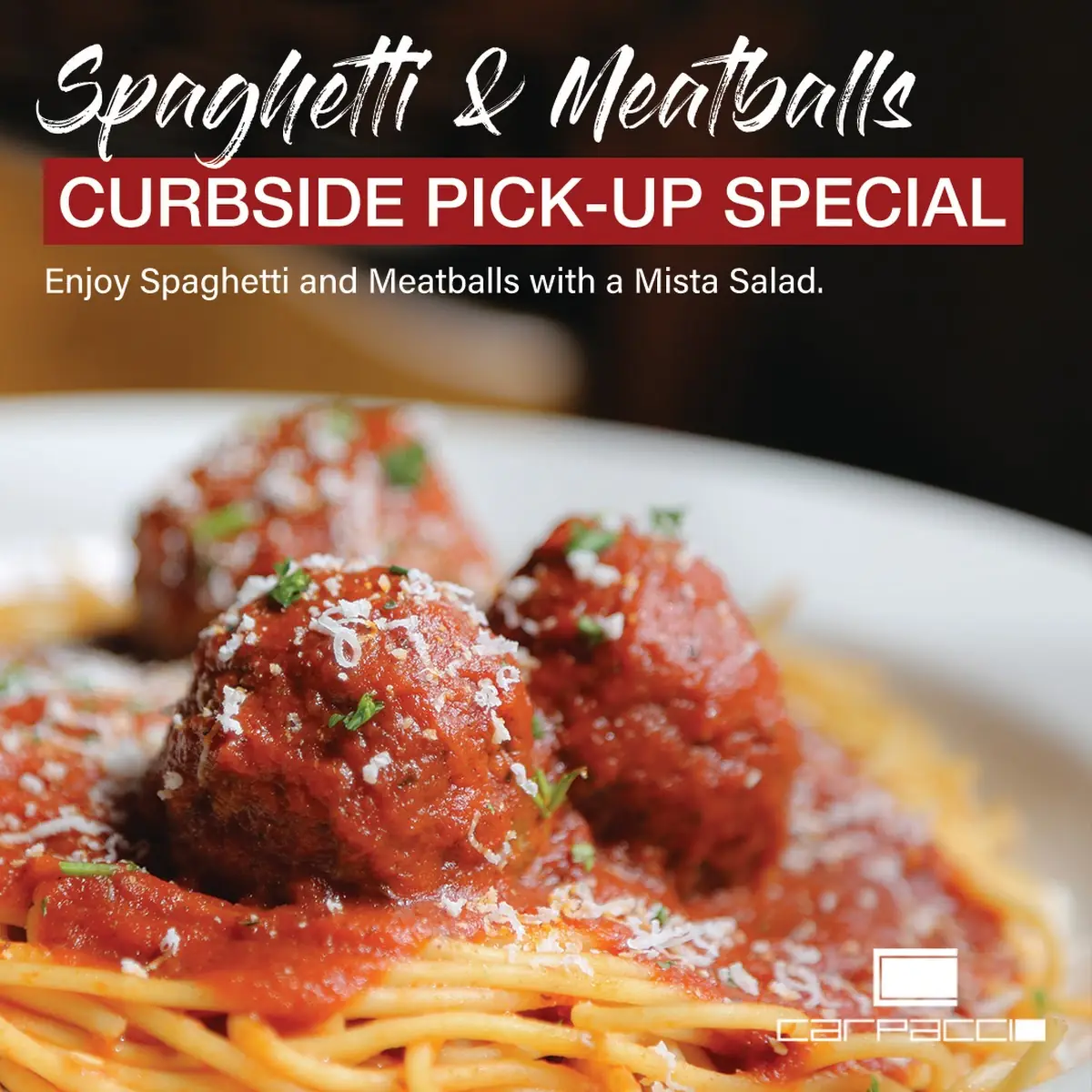 Pasta Daily Feature, Carpaccio Restaurant Niagara