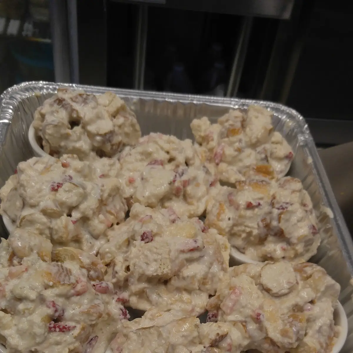 Strawberry Pretzel Bread Pudding