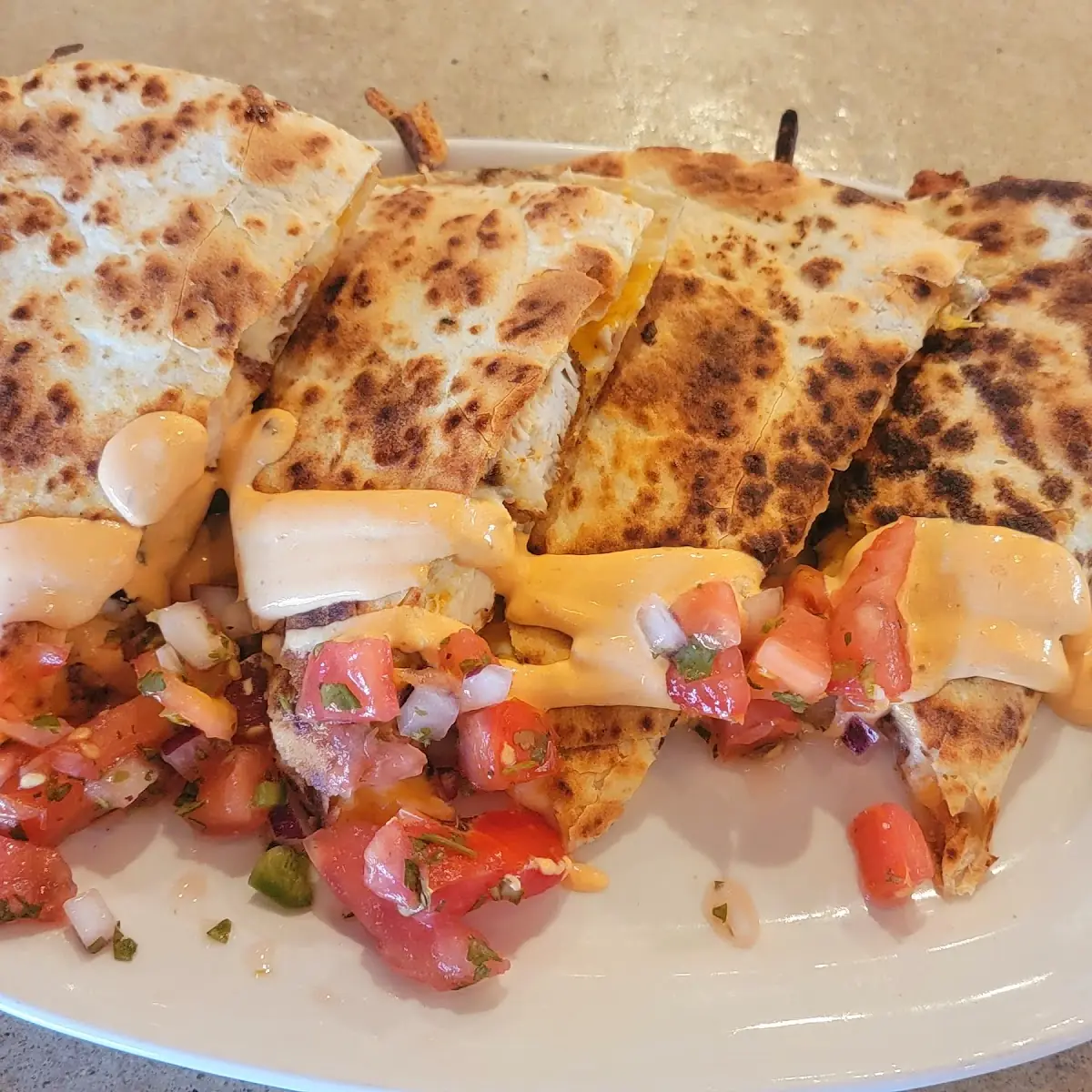 Fried Chicken Quesadilla