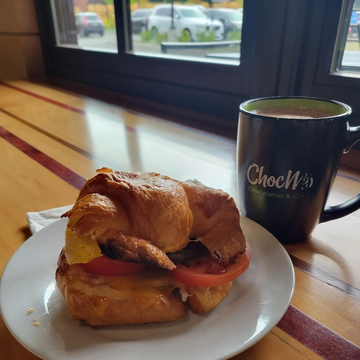 Sausage Cheese Croissant Sandwich