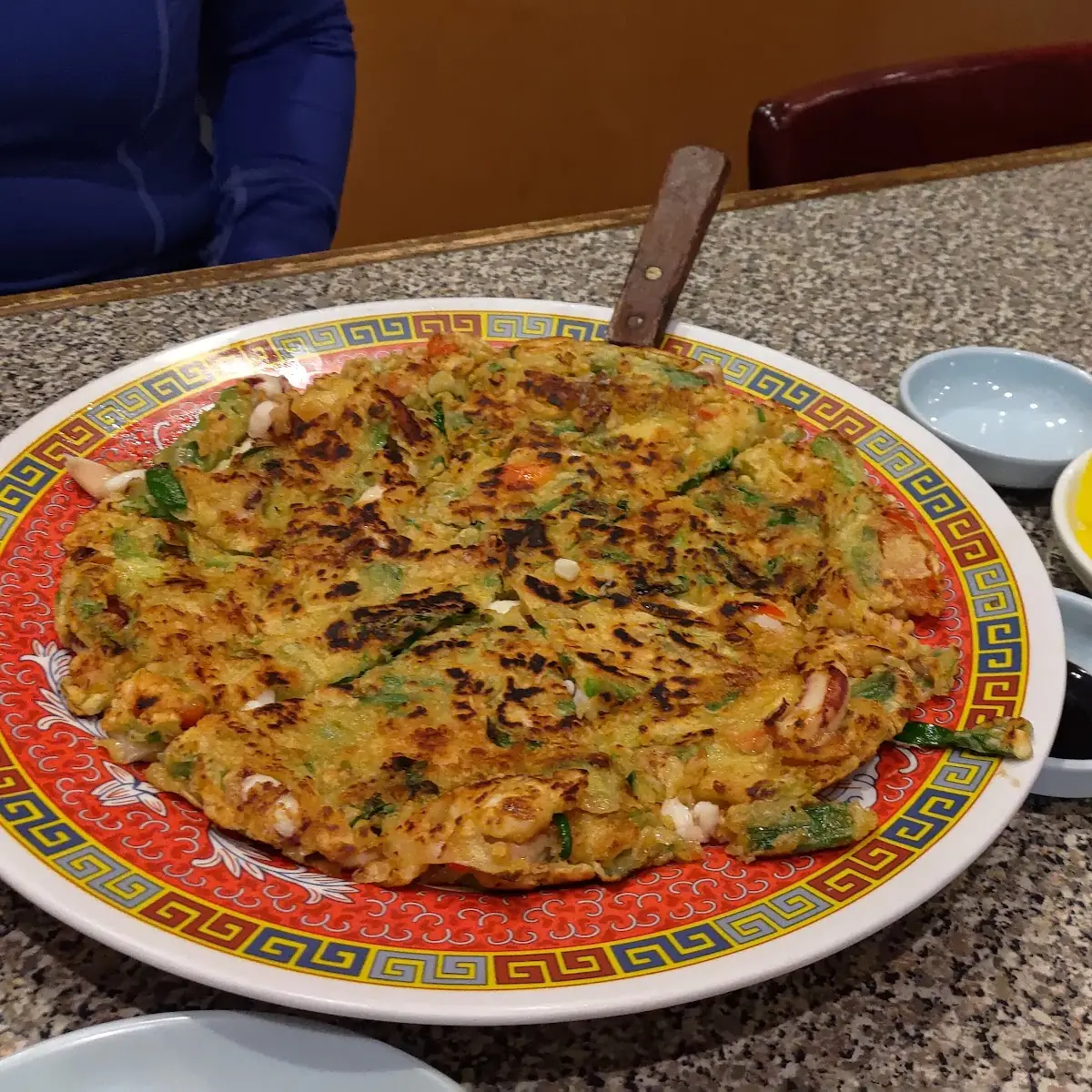 Savory Seafood and Scallion Pancake