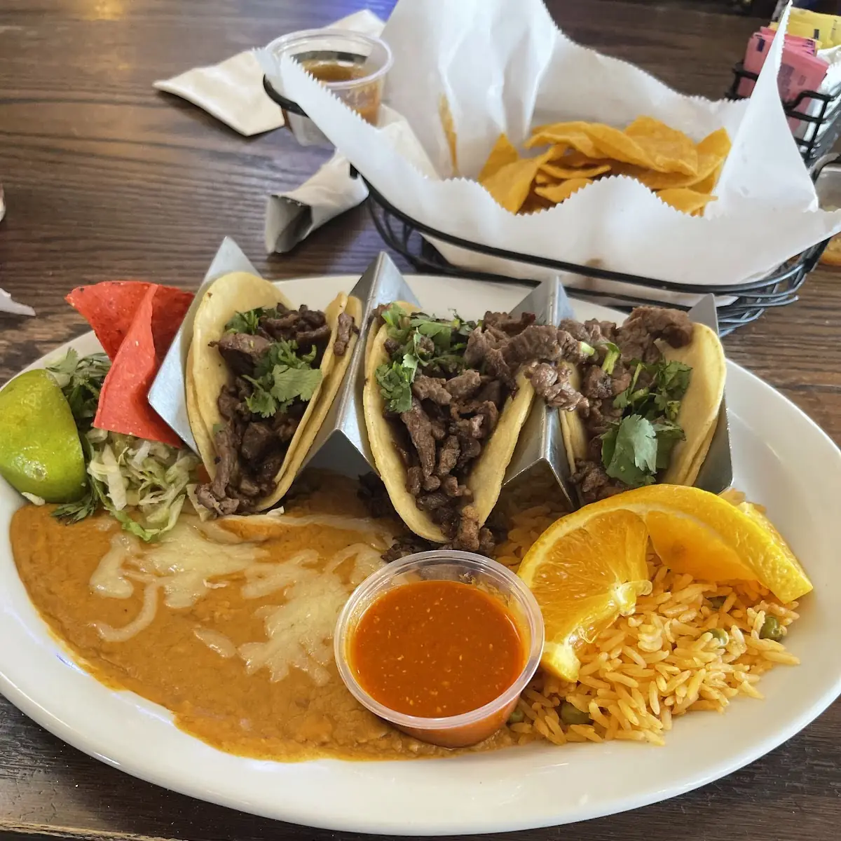The Asada Taco Plate